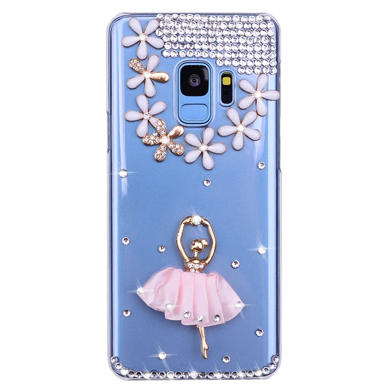 Блестящий цветочный блестящий чехол со стразами для Samsung Galaxy S10 S10e S8 S9 Plus Note 9 8 5 M10