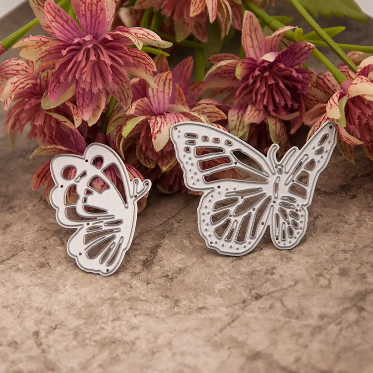 

Metal 2pcs new butterfly Cutting Dies Stencils for DIY Scrapbooking photo album Decorative Embossing DIY Paper Cards