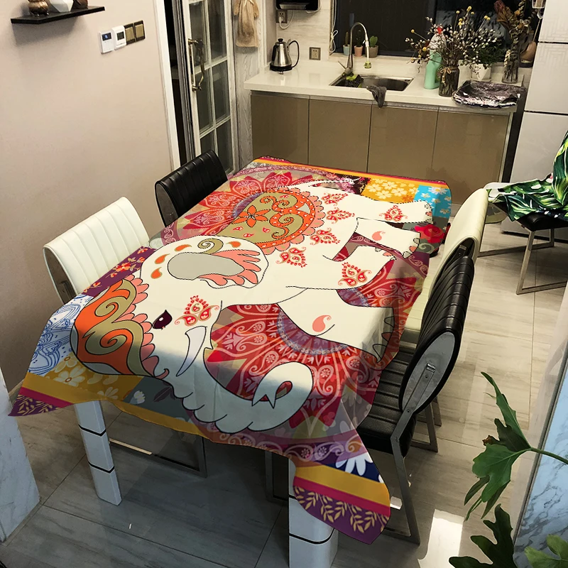 3d слон скатерть креативный Зеленый завод Фламинго узор полиэстер удобная