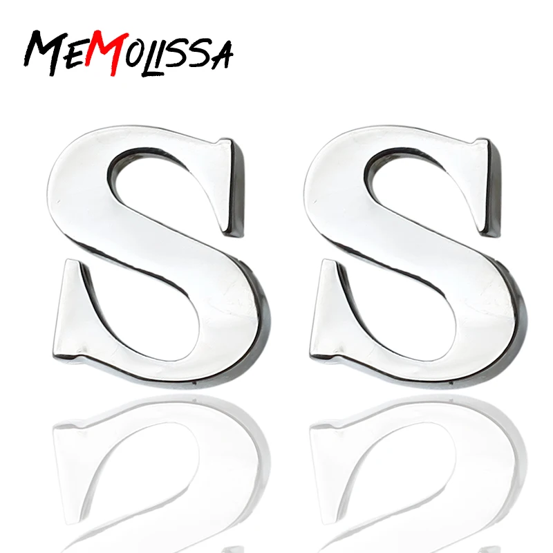 Запонки MeMolissa Initial S с буквами для мужчин высококачественные бриллиантовые