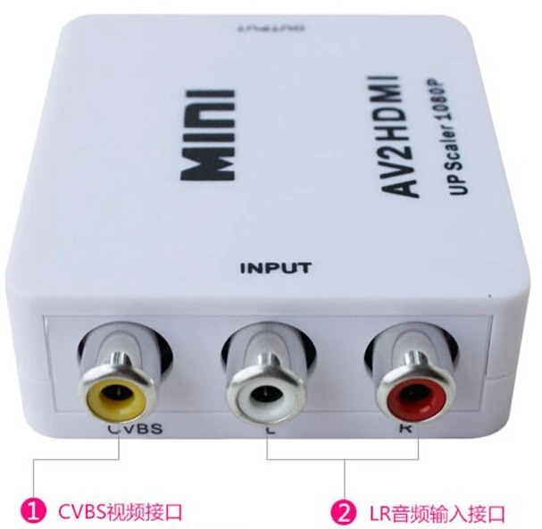 RCA к HDMI AV 1080P AV2HDMI Мини конвертеру сигнала конвертер для ТВ VHS видеомагнитофон DVD