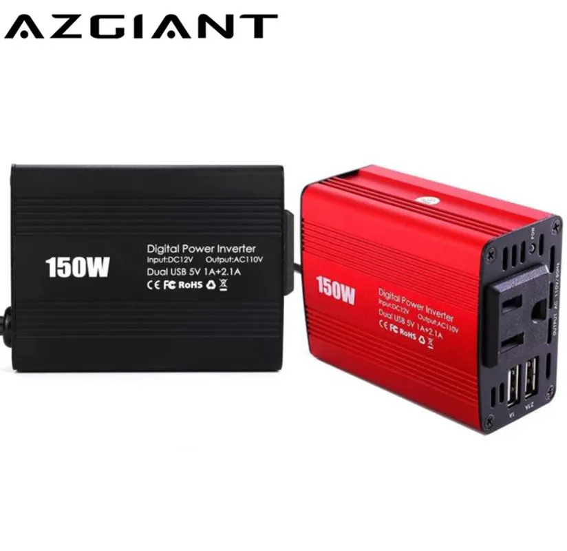 AZGIANT портативное автомобильное зарядное устройство 150 Вт DC 12 В 24 к AC 220 50 Гц