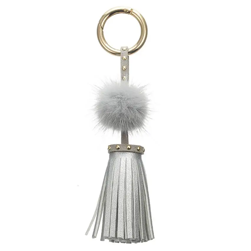 Брелок для ключей помпон из натурального меха норки 4 см|bag charm|bag charm brandpompom keychain |