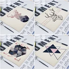 Прямоугольные геометрические узоры, кухонные салфетки, чайные вафельные салфетки, льняные салфетки, настольное полотенце, свадебная декоративная бумага