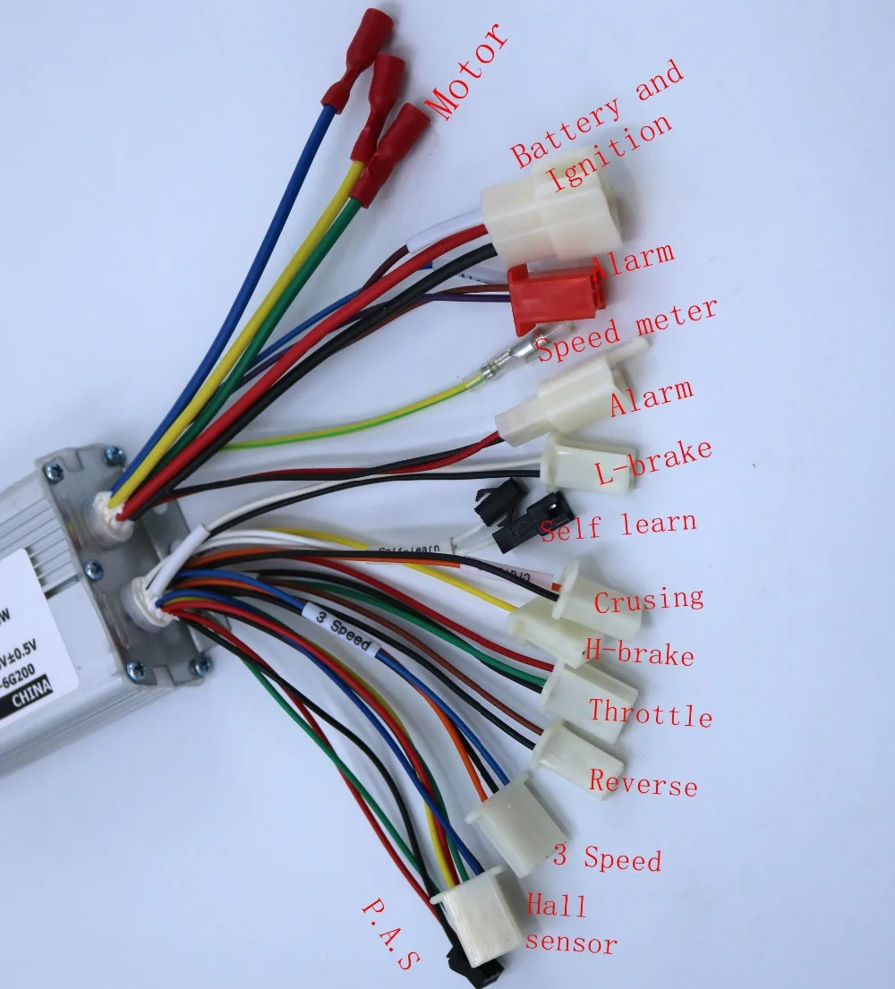 36 V/48 V 350W 250W BLDC контроллер двигателя E-велосипед бесщеточный регулятор скорости