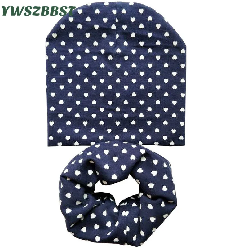 Fashion Baby Boys Girls Hats Beautiful Love Heart Dot Star Infant Scarf Set 2 Pcs In Hat Cap for 0 to 12 Age | Детская одежда и