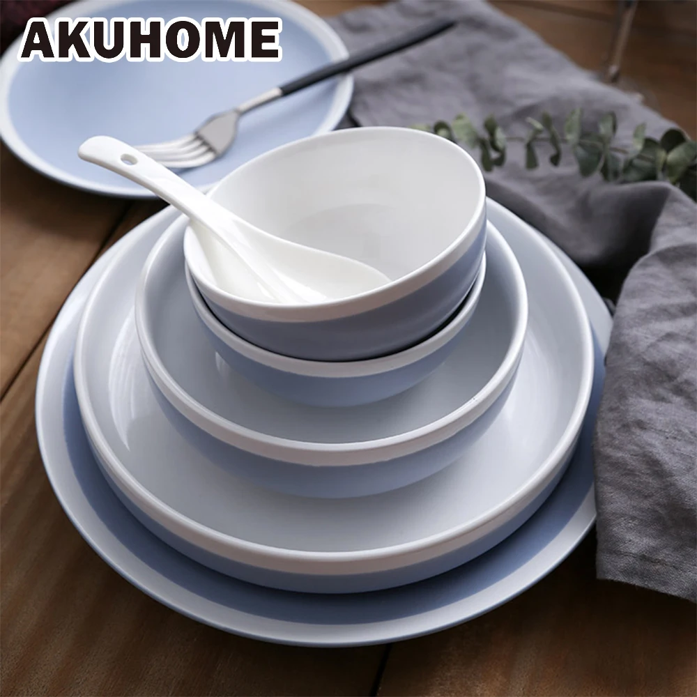 Керамическая ложка для посуды в европейском стиле миска супа AKUHOME|Чаши| |