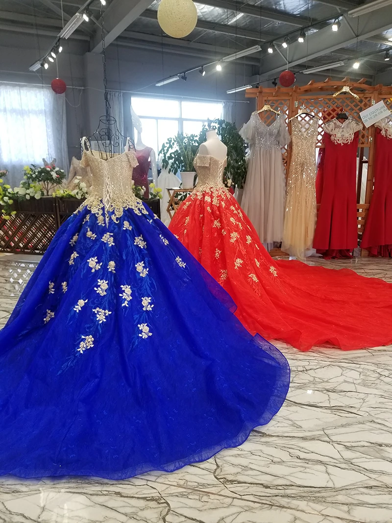 LS68870 красное свадебное вечернее платье 2019 с открытыми плечами кружевной вырез