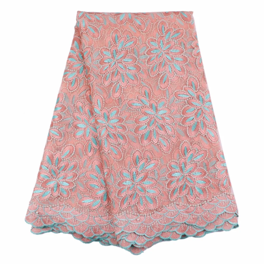 (5 Ярдов/шт) 2017 Новое Прибытие Африки Органза Кружева Бесплатная Доставка