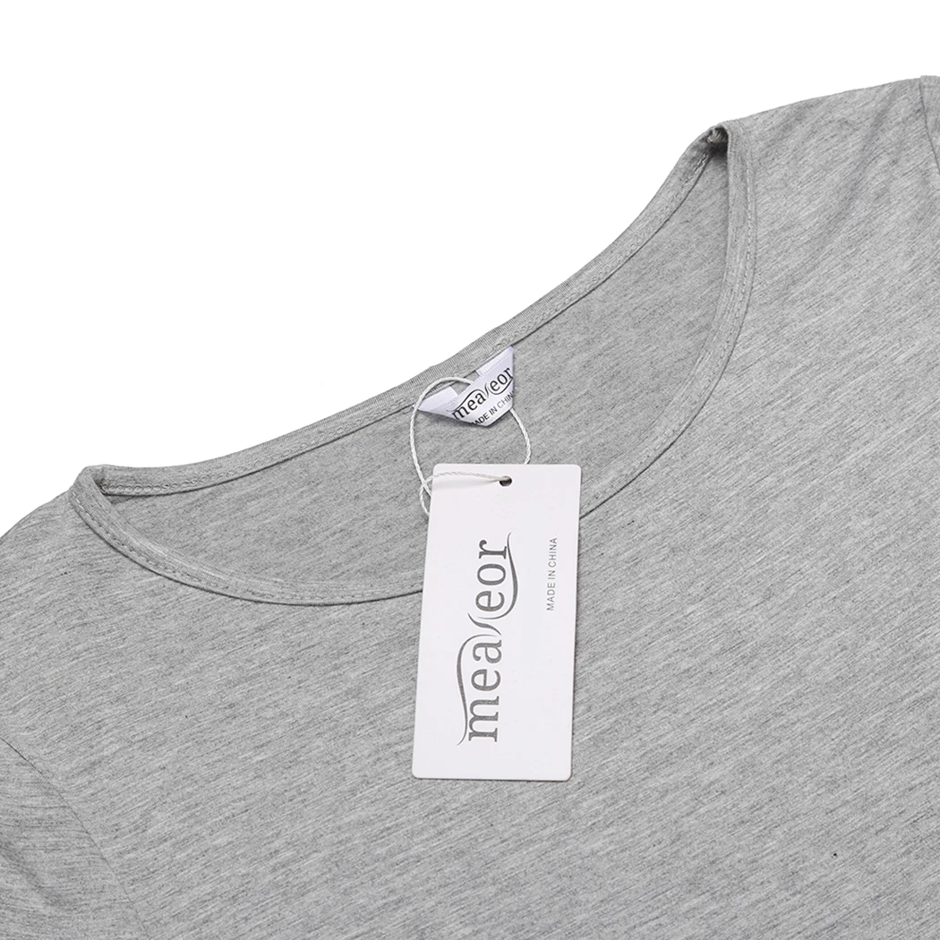 Meaneor женская футболка Новая мода весна осень тройник топы с длинным рукавом