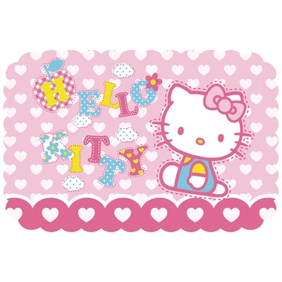 Kawaii Kitty PVC настольные коврики кухонная салфетка-подставка обеденный водонепроницаемый коврик для стола. Украшение стола. Коврик для мыши. 9 цветов - Цвет: 010