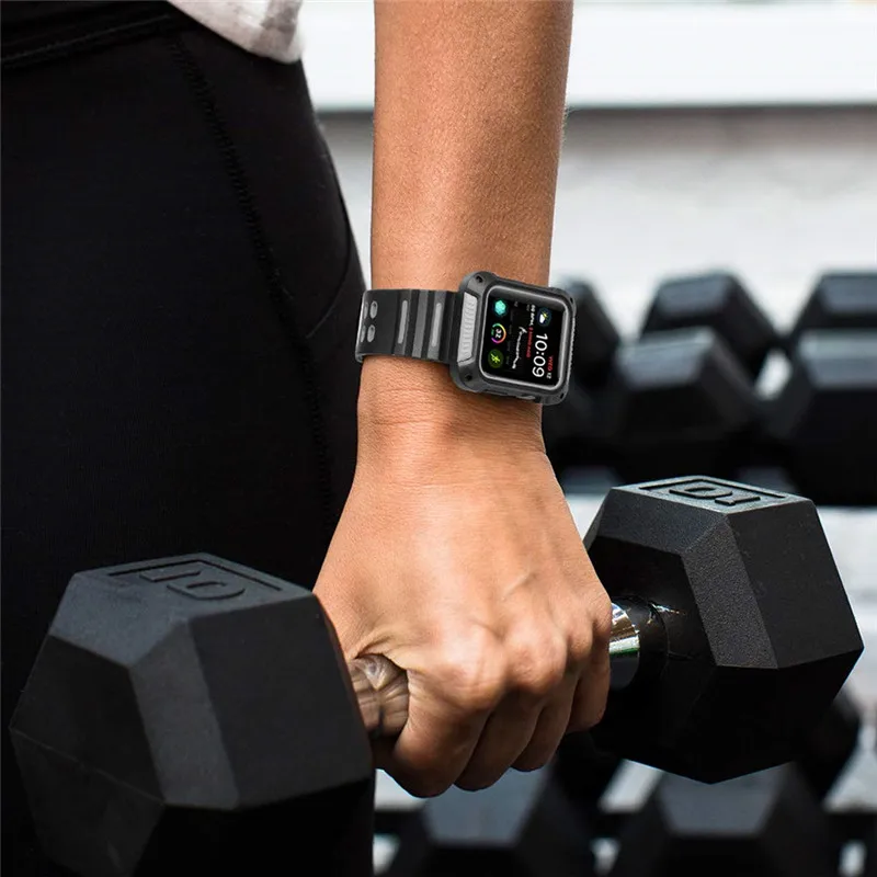 Браслет для iWatch 42 мм Прочный защитный чехол бампер с мягким ТПУ силиконовым
