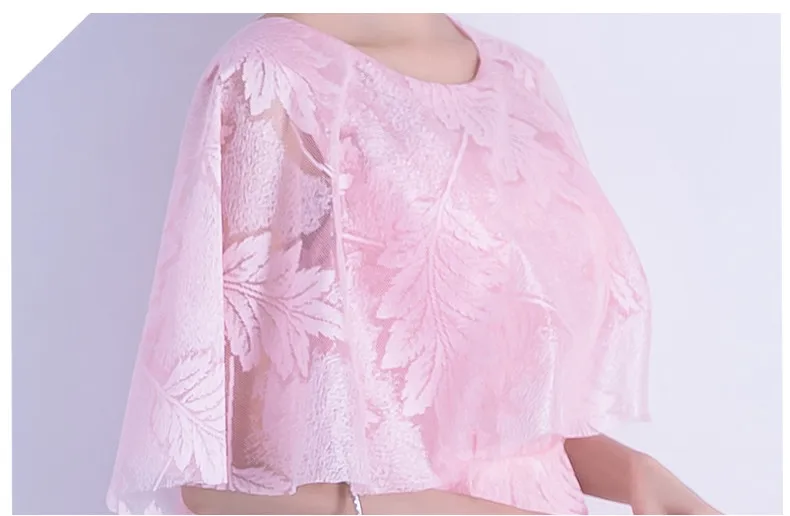 Женское коктейльное платье новое милое Розовое Кружевное до середины икры