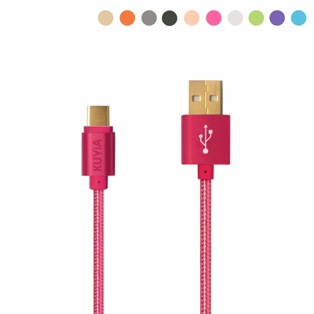 USB кабель Kuyia Type C 3 1 высокоскоростной для быстрой зарядки и передачи данных SONY LG