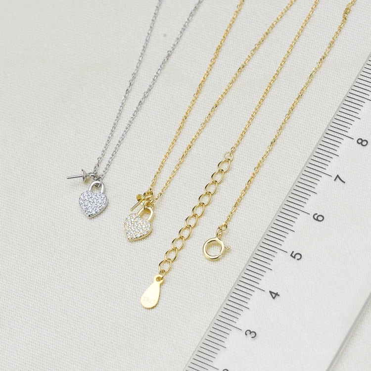 S925 Стерлинговое Серебро цепочка с жемчужным кулоном аксессуар для женщин сделай