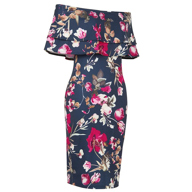 Новые летние женские платья Новое поступление модное платье с оборками и