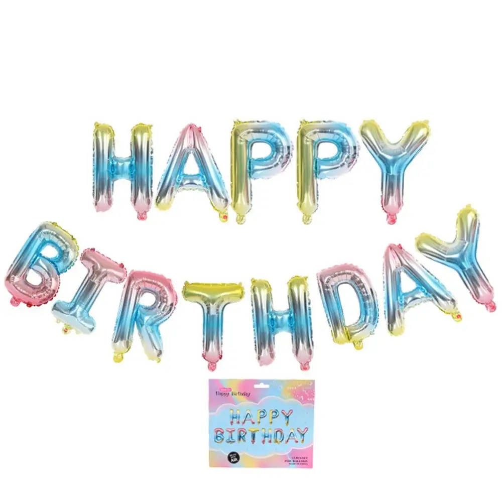 Taoup 32 дюйма счастливые детские шары на день рождения фольга градиент Радужный