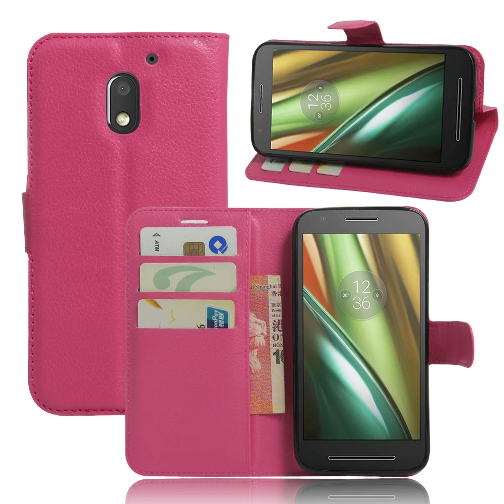 Для Motorola Moto E3 Мощность чехол модный дизайн откидывающаяся крышка littch чехлы из