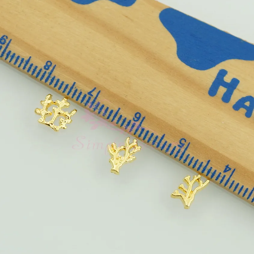 100 шт./лот летние гвоздики с 3d изображением морской травы кораллов подвески из