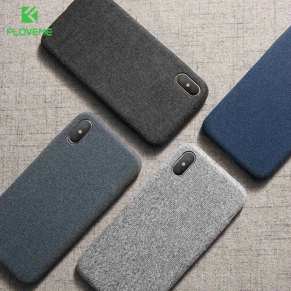 FLOVEME Silicone Ultra Thin Case For iPhone X 10 XR XS Max Soft Cloth Texture 7 8 Plus 6 6S Cover |