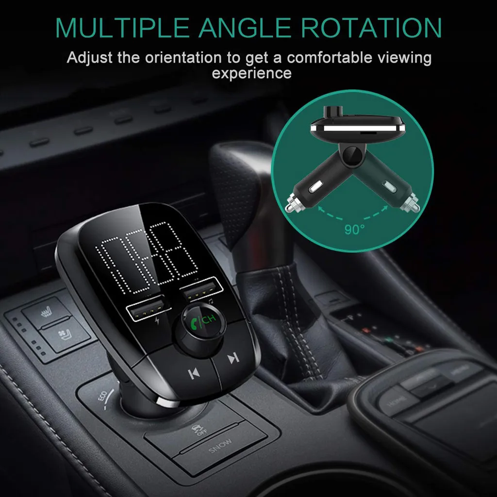 1 шт. Bluetooth автомобильный комплект fm передатчик mp3 плеер светодиодный двойной USB