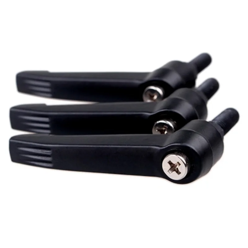 

1Pcs M8 Stainless steel 7 words type Adjustable position Tight handle fixed rotate grip hand Screw bolt Length 45mm-80mm black