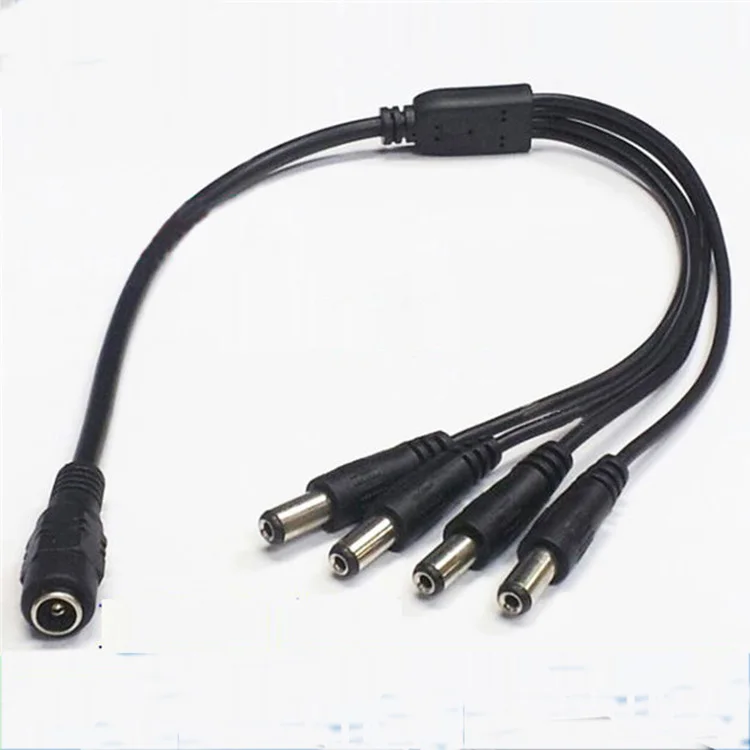5A/2464/20AWG медный шнур DC5 5*2 1 разъем мама 4 Штекер кабель питания для CCTV DVR камеры