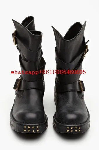 Choudory/Chaussure Femme Зимние ботильоны ковбойские сапоги из натуральной кожи чулки мотоциклетные армейские Байкер Ботинки женщина