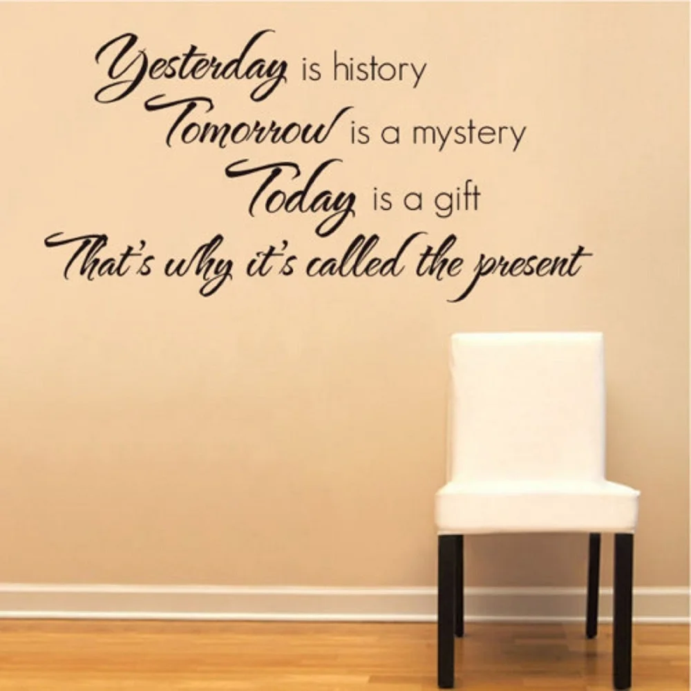 Наклейка на стену Вчера завтра сегодня | Дом и сад