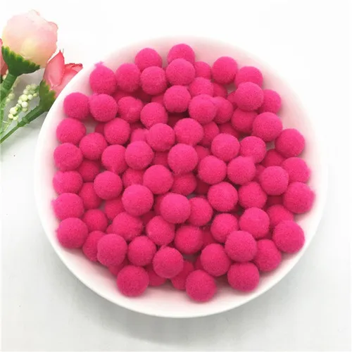 14 Rose red Помпоны 8 мм, 10 мм, 15 мм, 20 мм, 25 мм, 30 мм, мягкие помпоны, пушистые плюшевые помпоны для рукоделия, помпоны, помпоны, шарики для домашнего декора, швейные принадлежности, 10 г - Цвет: 14 Rose red