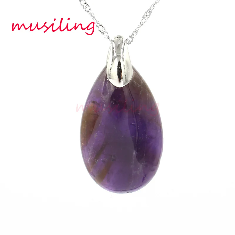 Ожерелье с подвеской в виде капли воды подвески маятником из натурального камня