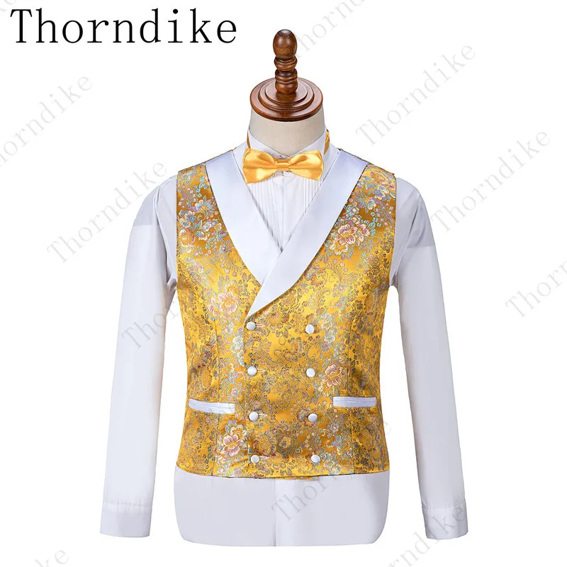 Yellow Jacquard Shine Men Formal Tuxedos Suits For Weddings Business Double-Breasted Shawl Lapel Best Groom Mens Custom Made | Мужская