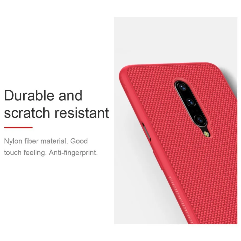 Чехол NILLKIN для OnePlus 7 Pro, текстурированная нейлоновая волоконная жесткая ПК панель+ ТПУ Рамка, задняя крышка, чехол для OnePlus 7