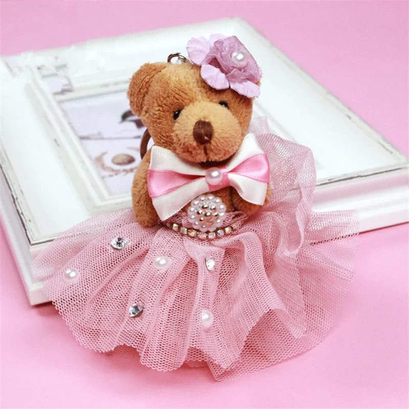 1 шт. 8 см одежда платье милый плюшевый мишка мягкие животные плюшевые игрушки