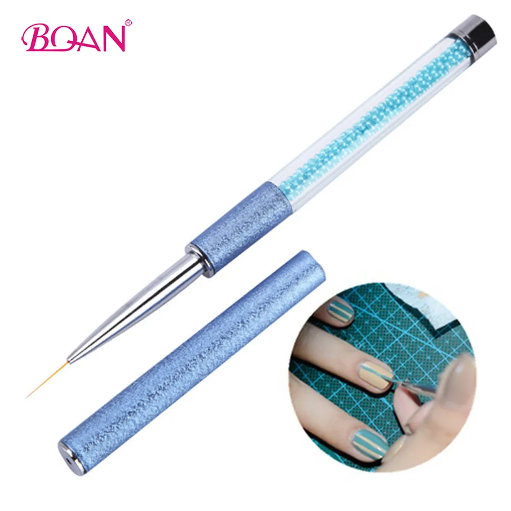 blue pearl 7mm BQAN, 7 мм, кисть для ногтей, ультра-тонкая линия, ручка для рисования, стразы, для дизайна ногтей, кисть для рисования, цветы, для ногтей, лайнер, дизайн, инструмент для маникюра - Цвет: blue pearl 7mm