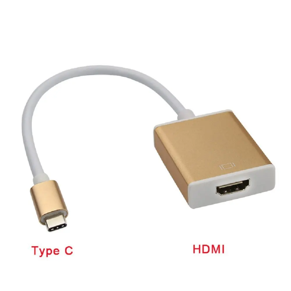 USB 3 1 Type-C к HDMI адаптер высокоскоростной конвертер 4K для Apple Новый Macbook ChromeBook Pixel Gold |