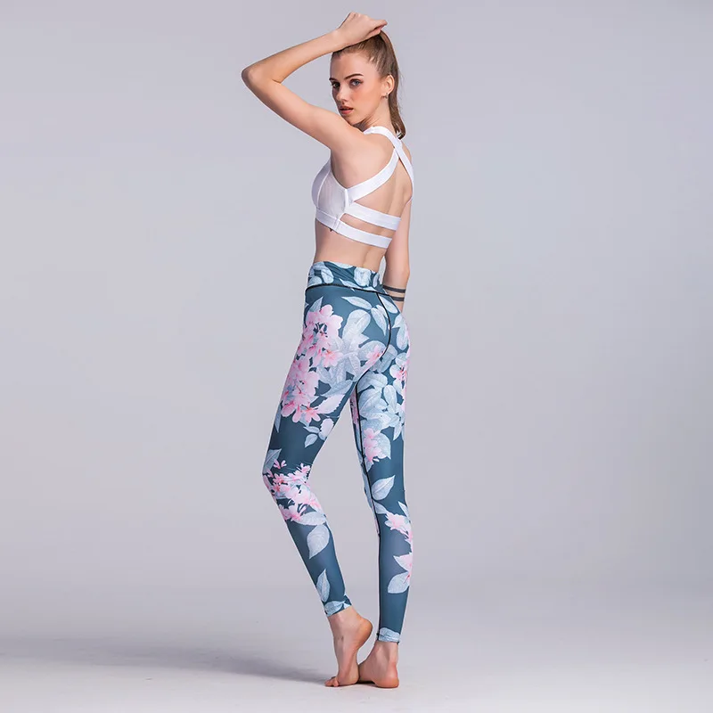 Женские спортивные штаны для йоги легинсы с высокой талией фитнеса колготки бега