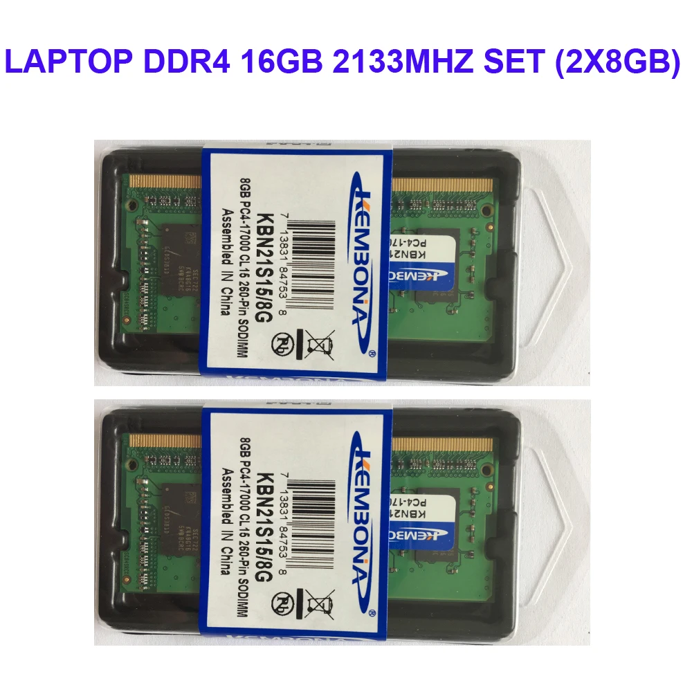 Оперативная память Kembona DDR4 16 ГБ 2x8 2133 МГц 2666 контактов | Компьютеры и офис