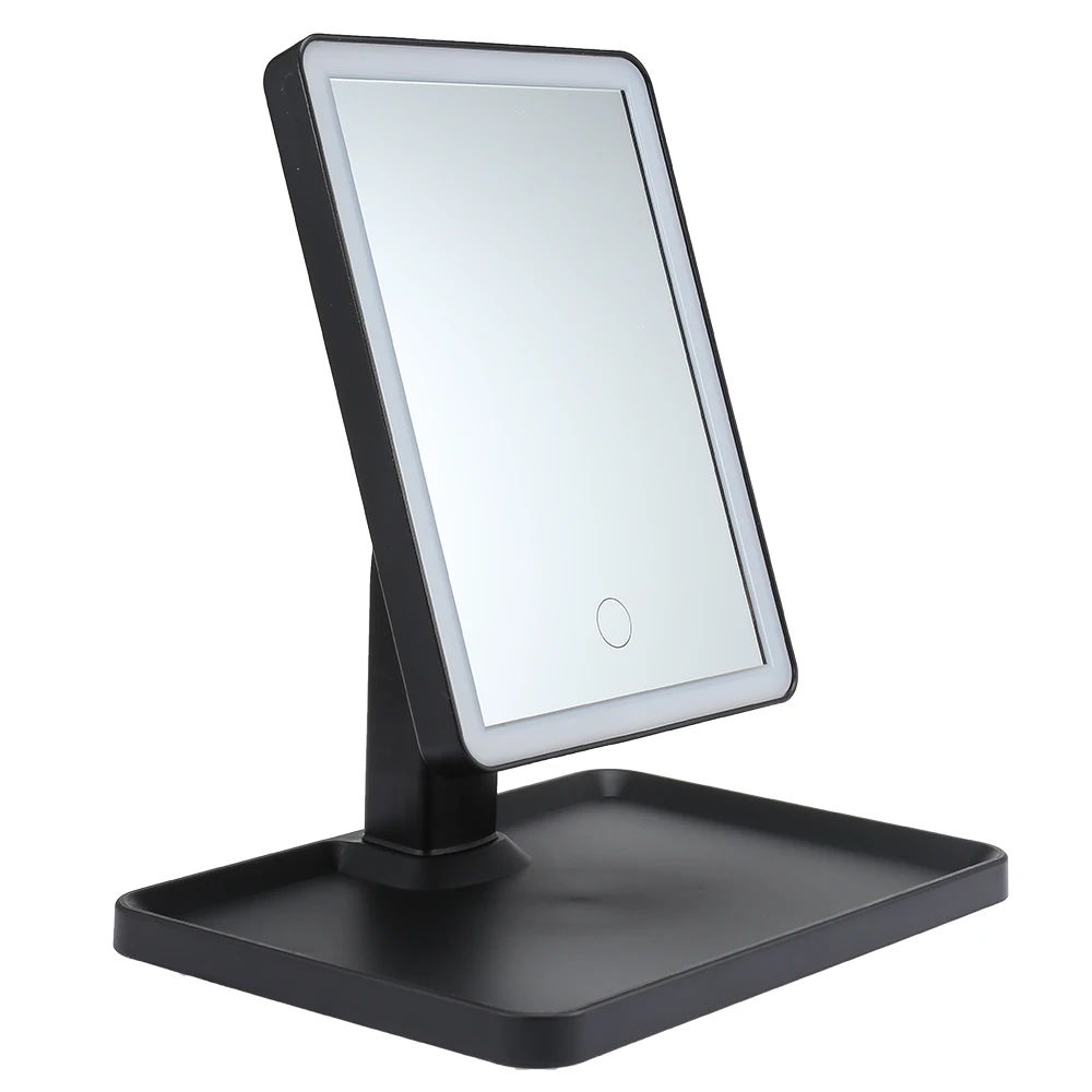 360 градусов вращение светодиодный зеркало для макияжа с лампой Портативный