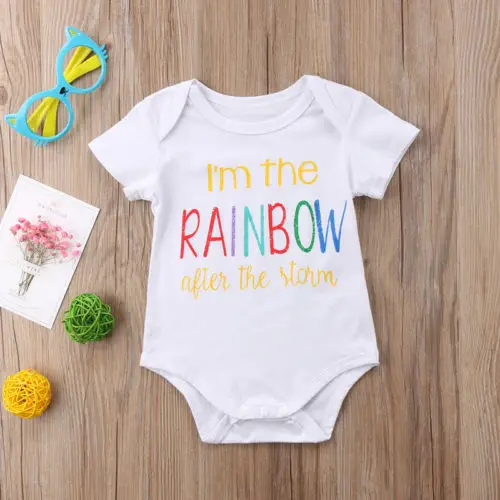 Комбинезон Радужный для младенцев 0 18 месяцев|baby clothing|rainbow romperbaby boy girl |