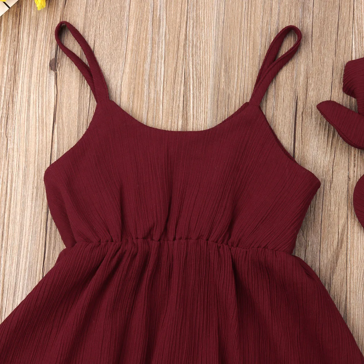 Summer Toddler Baby Girls Party Dress Ruffle Solid Sundress Clothes Outfits 1-6Y | Детская одежда и обувь