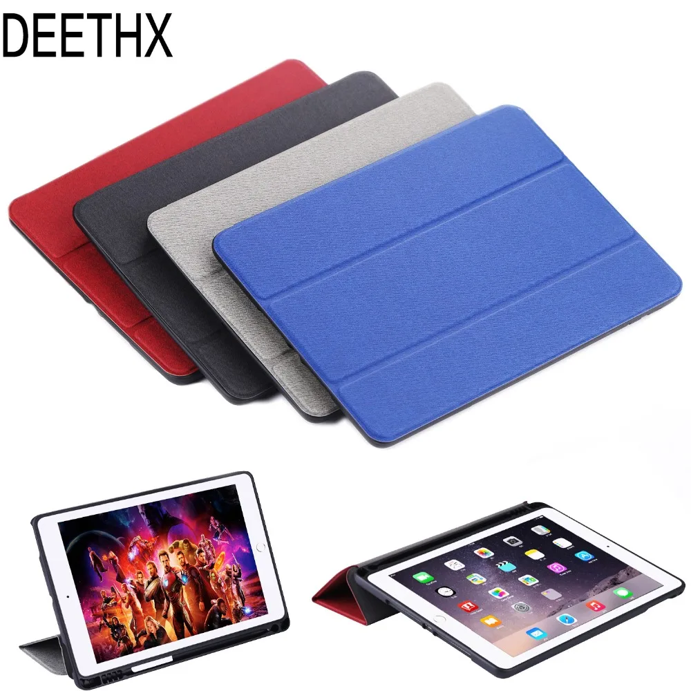 

Business case for new ipad 9.7 inch 2017 2018 model,PU surface+TPU soft back+Built-in Pencil Holder Smart sleep/wake case cover