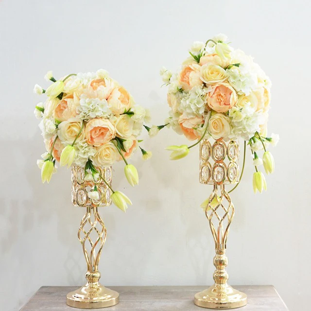 

crystal table centerpiece flower vase flower stand candle holders wedding party decoration 10pcs/lot