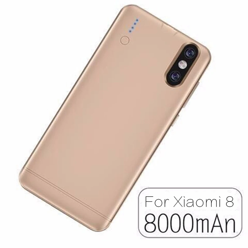 6000 мАч запасной внешний аккумулятор для Xiaomi Mi 6 Чехол для аккумулятора 8000 мАч Внешний аккумулятор чехол s для Xiaomi Mi 8 чехол для питания
