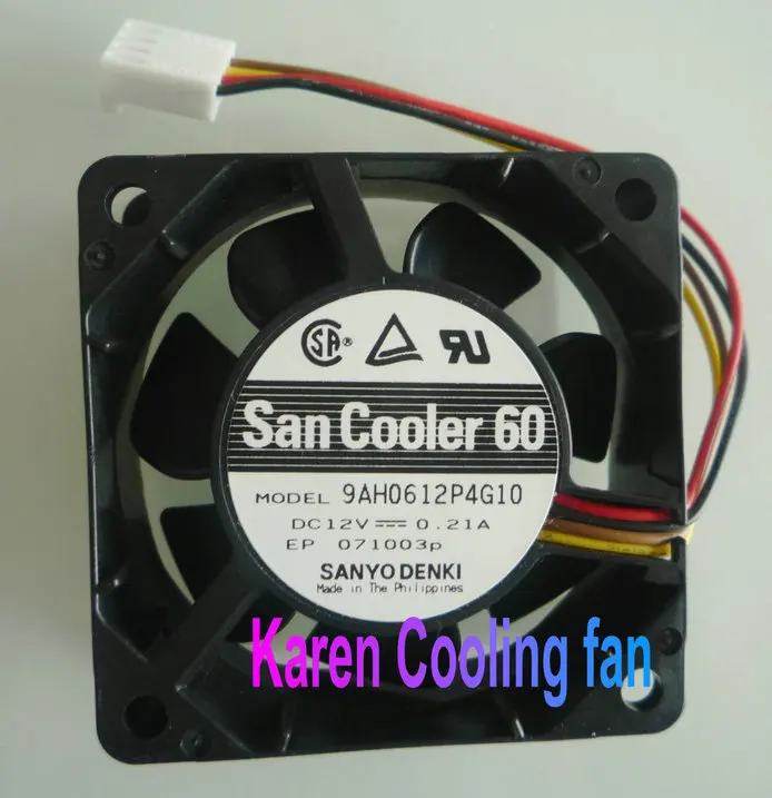 

New Original Sanyo 6cm 9AH0612P4G10 6025 12v 0.21a 4wire pwm cooling fan