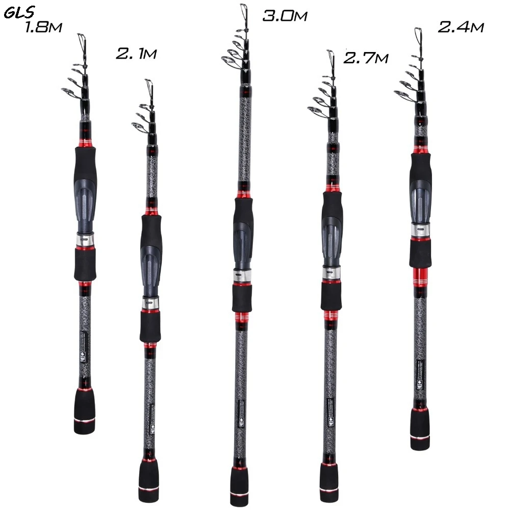 Новый дизайн телескопическая удочка ручное углеродное волокно Спиннинг | Спорт и