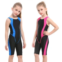 2020 new children swimsuit girls sport one piece swimwear patchwork bodysuit kid bathing suit child beach monokini