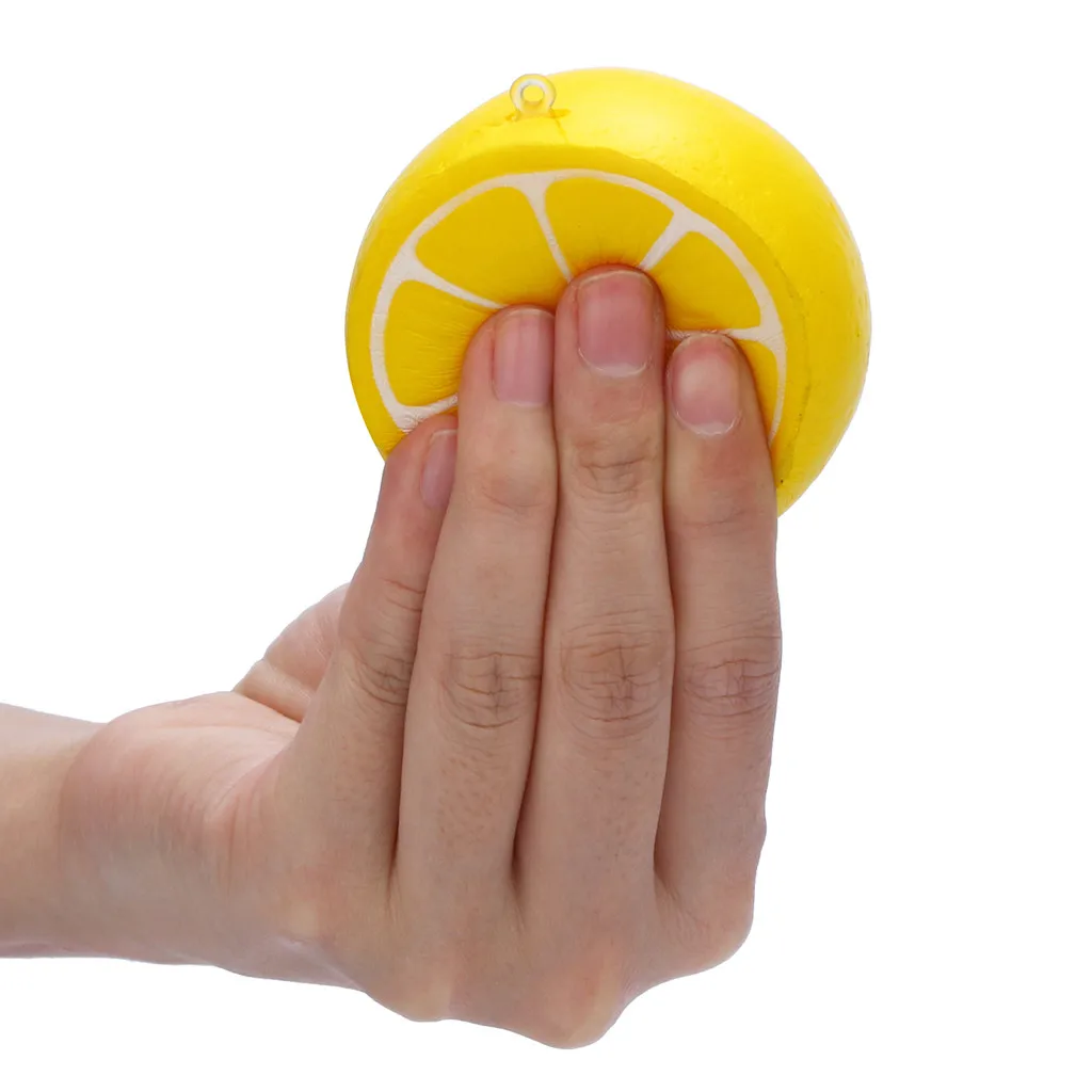 Сжимаемые милые лимонные медленно восстанавливающие форму игрушки сжималки для