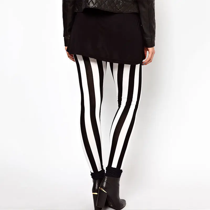 Женские леггинсы эластичные штаны длинные полная длина черные белые один размер