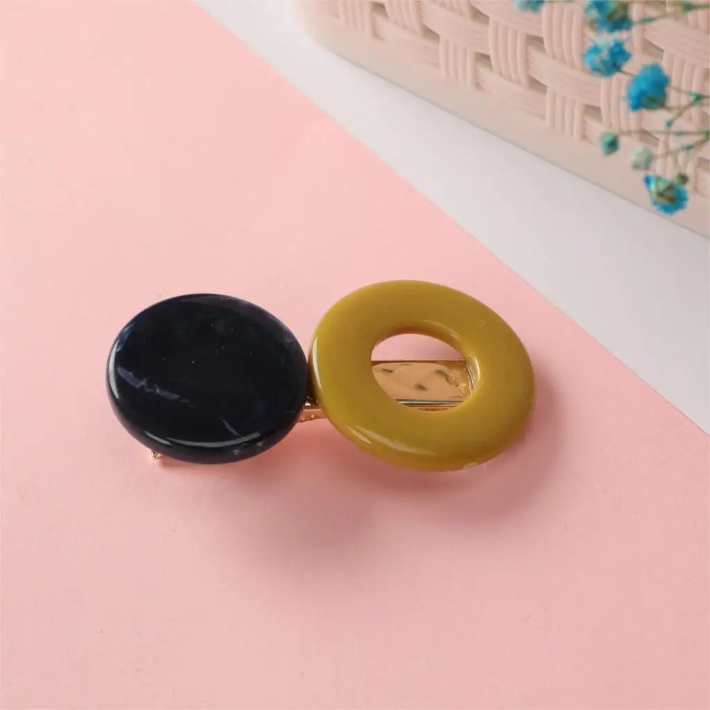 Заколка для волос женская милый цветной Ацетатный геометрический квадратный и